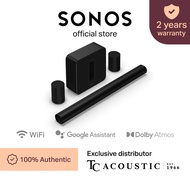 5.1.2 Sonos Arc Soundbar w Era 100 Pair &amp; Sub - Wireless Home Theater Sound System [Deliver Black in Mid Mar]