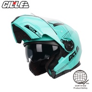 GILLE Helmets SH-526 SP-GXR PLAIN Motorcycle Modular Helmet Full Face Dual Visor Free Keychain