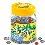 Learn & Climb Play Money Coins for Kids - 10 Half Dollars, 50 Quarters, 50 Dimes, 50 Nickels, 50 Pen