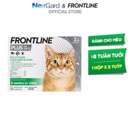 [Combo 2 hộp] Frontline Plus - Tuýp nhỏ gáy phòng & trị ve rận bọ cho Chó Mèo - 2 hộp 6 tuýp