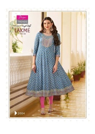 Lakme Vol 2 By Diya Trends Rayon Anarkali Kurtis S to 5XL