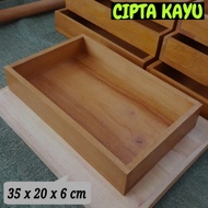 Wooden Tray 35x20x6 Cm Wooden Pull Tray (WTV-30)