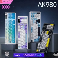 AJAZZ AK980 Mechanical Keyboard Bluetooth Three Mode RGB Gasket 8000mAh Custom 98 with Wireless/E-sp