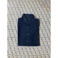 KEMEJA Izzue Patchwork Navy Shirt