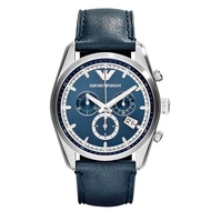 Emporio Armani Sportivo AR6041 Chronograph Quartz Blue Leather Men s Watch [Pre-order]