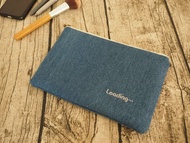 手工製作 名字刺繡牛仔藍 筆袋 錢包 化妝包 小物拉鍊包