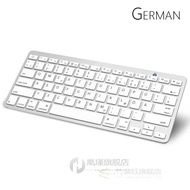 คีย์บอร์ดไร้สายแบบ Bluetooth QWERTZ ตัวเลือกภาษาเยอรมันและอาหรับ คีย์บอร์ดแบบไร้สายสำหรับอุปกรณ์เสริ
