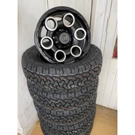 Black Rhino Alloy Rim Wheels With Tyre Bundle Package (Set of 5) For Suzuki Jimny JB64 JB74 Kenda BFGoodRich Dunlop