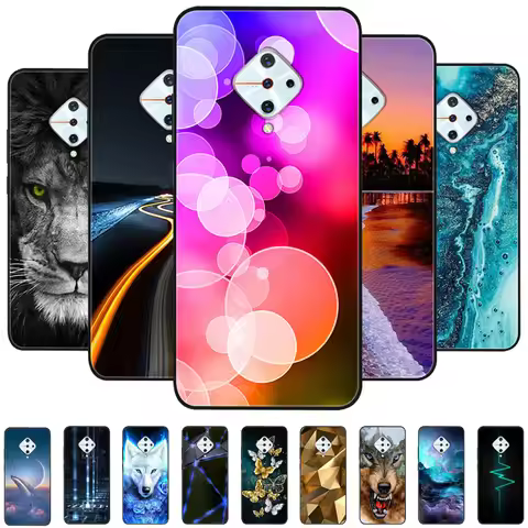 For Vivo V17 Case Cover S1 Pro Silicone Soft Painted Phone Case for VIVO 1920 V17 Russia Case TPU Bu
