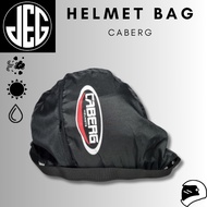 CABERG BLACK HELMET BAG WITH PRINTED LOGO (BLACK WATER-REPELLANT) | JTJM