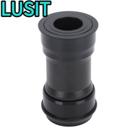 LUSIT Bike Bottom Bracket, Aluminum Alloy Black Press Fit Bottom Bracket, Durable Press Fit 24mm Spi