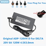 New Original AC Adapter Charger For DELTA 20V 6A 120W 4.5x3.0mm ADP-120VH D MSI MS-16R5 CF63 Laptop 
