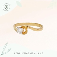 [Kedai Emas Gemilang] 200914 {YS} Solitaire Diamond Gold Ring (12)(2.12G) [835 Gold]