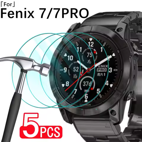 Tempered Glass for Garmin Fenix 7 7S 7X Pro Anti-scratch HD Watch Screen Protector Film Accessories 