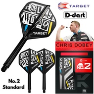 TARGET K FLEX DARTS FLIGHT-【No.2】STANDARD HOLLYWOOD (CHRIS DOBEY) K-Flex Integrated Dart Flights