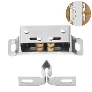 【Worth-Buy】 2pcs Stainless Steel Catch Stopper Cabinet Catch For Cupboard Cabinet Kitchen Door With Screws Furniture Fittings Door Lock Buck