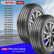 Wanli Tires RIM15 ( 195/50R15, 205/50R15, 165/55R15, 175/55R15, 185/55R15, 175/60R15 with Free Pito