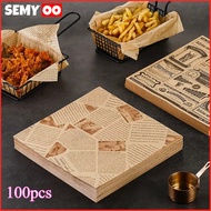 LILIN SEMYOO [100 Sheets] 18x18 cm Patterned Baking Paper Newspaper Wax Paper/ Sandwich Paper Liner 