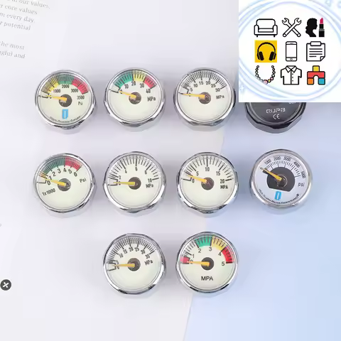Air Mini Micro Pressure Gauge Manometer | Thread M10 M8 | 5MPA 10MPA 20MPA 30MPA 35MPA 40MPA 300BAR 