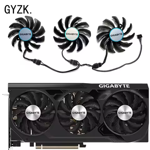 New For GIGABYTE GeForce RTX4070 4070ti WINDFORCE OC Graphics Card Replacement Fan PLD08010S12HH