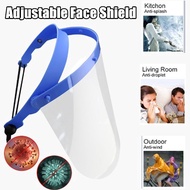 (Ready Stock ) Wide Adjustable Clear Face Shield Transparent Full Face Mask Anti-fog