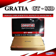 เพาเวอร์แอมป์ Gratia GT-88D เพาเวอร์คลาสดีขับซับ 4500W ขับดอกซับ 10 นิ้ว 15 นิ้ว แม่เหล็ก 180-220 เบสแรงแน่นจุกอก