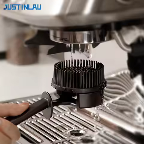 JUSTINLAU Coffee Machine Cleaning Brush Silicone Head Coffee Brush 51-58mm Espresso Group Head Clean