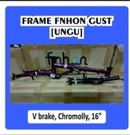 Frame FNHON Gust Agate Red Ungu Purple Merah Marun Fork Sepeda Seli Lipat V brake vbrake rem rim
