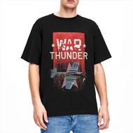 War Thunder Game Airplane Shirt Merch Men Women Cotton Vintage Round Neck Tee Shirt Short Sleeve Top