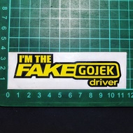 Cutting Sticker Fake Gojek Driver 10x3cm