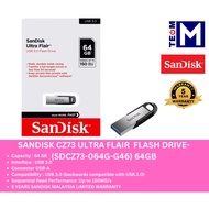 Sandisk 64GB CZ73 Ultra Flair Flash Drive 150MB/s (SDCZ73-064G-G46)