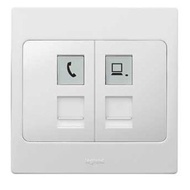 Legrand Mallia RJ 11 + RJ 45 Socket RJ11 RJ45