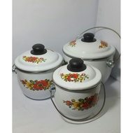 Hanging Pan Maspion Panda Porcelain Enamel Pot/ 16cm 18cm 20cm 22cm - Trijasa Houseware