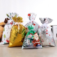 Christmas Gift Bag Ribbon Drawstring Bag Santa Claus Gift Snack Bundle Pocket Birthday Wedding Christmas Party Decoration