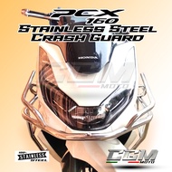 ⭐️ PCX 160 Full Armor Crash Guard & Top Box Bracket Pure Stainless Steel for Honda PCX 160 CGM•