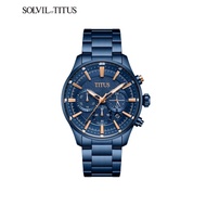 Solvil et Titus W06-03286-002 Men's Quartz Analogue Watch in Blue Dial and Stainless Steel Strap