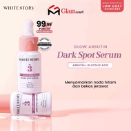 GLAM - WHITE STORY Glow Arbutin Dark-Spot Serum - Facial Brightening Serum to Treat Blemishes Black 