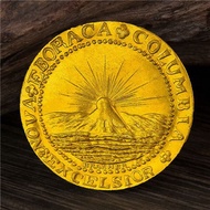 Greek Coin Irregular Gold Coin 1787 Mexican Volcano Commemorative Coin Embossed Brass Auspicious Gol