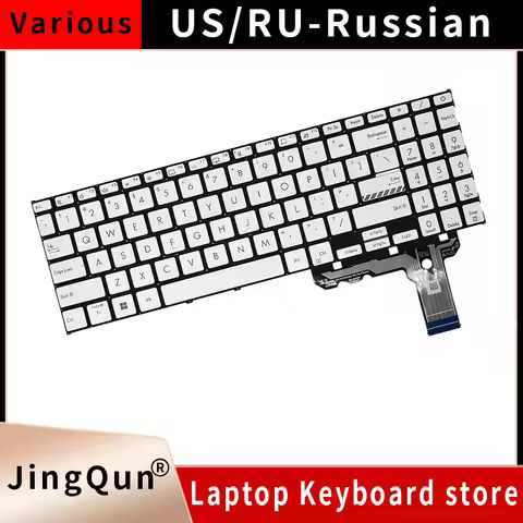 Replacement US/RU Russian Keyboard For ASUS Vivobook 16X K3605/ZV/VC 15X K3504 M3504 S3504 E1504 E15