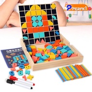 [Perfk1] Wooden Tangram Puzzle Educational Toy Intelligence Toy for Children
