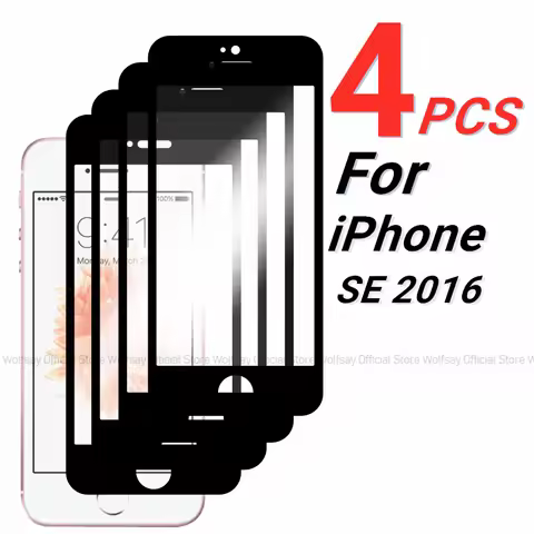 2/4PCS Tempered Glass For iPhone SE 2016 Screen Protector iPhone SE 2016 Full Glue Cover Protector P