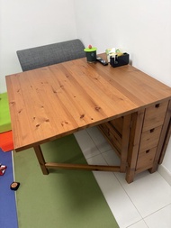 IKEA 實木 摺枱 餐枱 