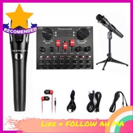 BEST SELLER V8S Live Sound Card Microphone Set 8 Modes Audio Recording Live Streaming Equipments (St