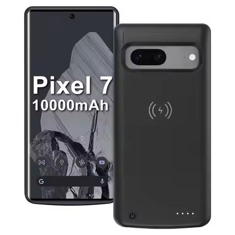 Wireless Battery Charger Case for Google Pixel 7 Power Case Battery Pack portable Power Bank 10000mA