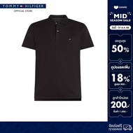 Tommy Hilfiger เสื้อโปโล ผู้ชาย รุ่น MW0MW41254 BDS - สีดำ ทรง Regular