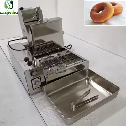 Electric doughnut frying machine full automatic 4 rows mini donut machine doughnut making machine ci