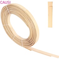 CAUSI 7pcs Wide Strips, 0.6 Inch Basket Rattan Strips, Natural Bamboo Flat Cane Reed Coil Flat Reed 