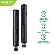 ROBOT Pointer Wireless Presenter Pena Laser Pointer Jarak 100 Meter Kontrol Presentasi Laser Merah 2