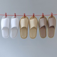 1Pair Hotel Slippers Thickened Disposable Home Guest Indoor Slippers Open Toe Non-slip Couple Travel Slippers