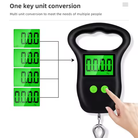 50kg/10g Digital Hanging Scale Portable Luggage Weight Scale Electronic LCD Display Fish Scale with 